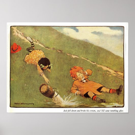 Poster Jack & Jill Fell Down The Hill Nursery Rhyme (Devant)