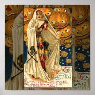 Poster Jack-o'-lantern antique Halloween