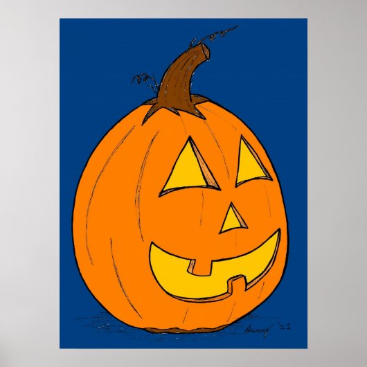 Poster Jack o' Lantern Blue (Devant)