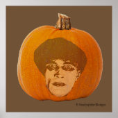 Poster Jack o' Lantern Caligari Face, Citrouille d'Hallow (Devant)