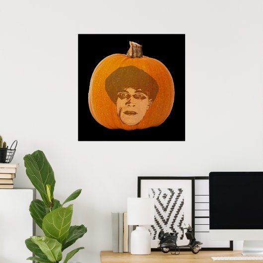 Poster Jack o' Lantern Caligari Face, Citrouille d'Hallow (Bureau à domicile)