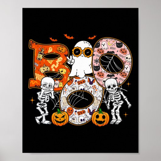 Poster Jack-o'-lantern Citrouille Boo Griddy Dance Hallow (Devant)