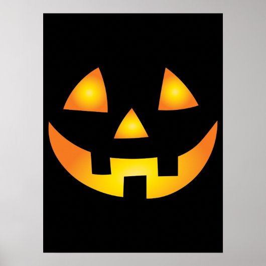 Poster Jack-o'-lantern Déplaisant Citrouille face Hallowe (Devant)
