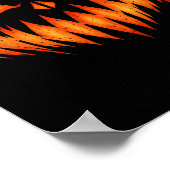 Poster Jack-o'-lantern Face de Citrouille de peur Hallowe (Coin)