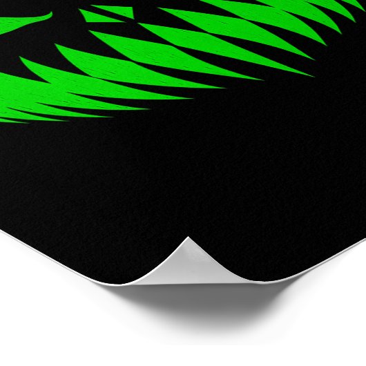 Poster Jack-o'-lantern Face de Citrouille de peur Hallowe (Coin)