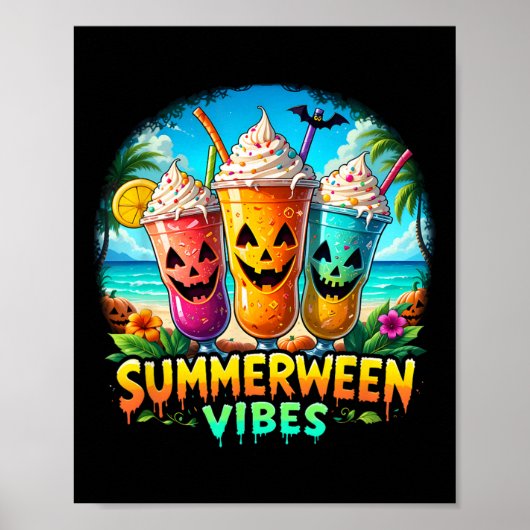 Poster Jack-o-lanterne Summerween Vibes Skeleton été Wa (Devant)