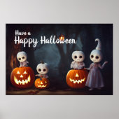 Poster Jack-O-Lanterns et Chefs Citrouilles Halloween (Devant)