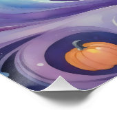 Poster Jack-O'-Lanterns et des fantômes amis dans l'espac (Coin)