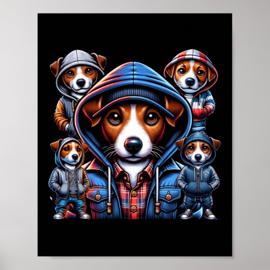 Poster Jack Russel Gangster Dogs (Devant)