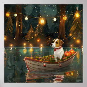 Poster Jack Russell Christmas Festive Voyage