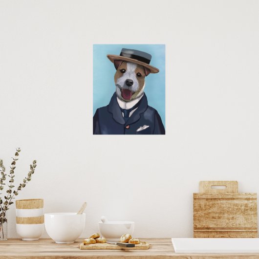 Poster Jack Russell dans un bateau (Cuisine)