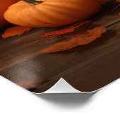 Poster Jack Russell Puppy Automne Citrouille de plaisir (Coin)