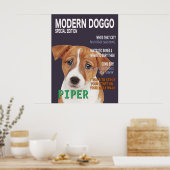 Poster Jack Russell Terrier Couverture du Magazine Parody (Cuisine)