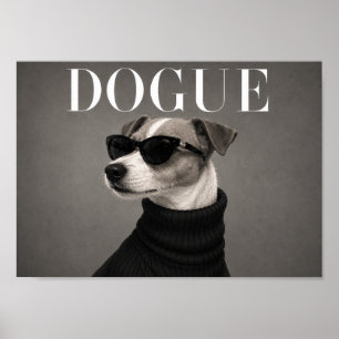 Poster Jack Russell Terrier Éditorial de mode Art canin P