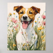 Poster Jack Russell Terrier - Mignonne Dog Wall Ar (Devant)