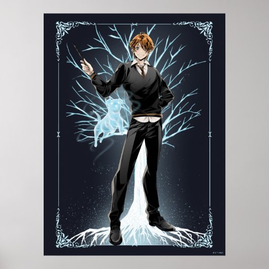 Poster Jack Russell Terrier Patronus d'Anime Ron Weasley (Devant)