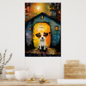 Poster Jack Russell Terrier Puppy dans sa maison conforta (Cuisine)