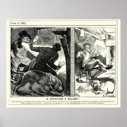 Poster Jack the Ripper - Is Detection A Failure, 1888 (Devant)
