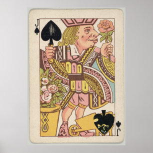 Poster Jack vintage de pique Jouer carte Illustration