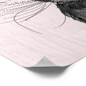 Poster Jackalope avec Antlers roses (Coin)