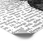 Poster Jackalope avec Antlers roses (Coin)