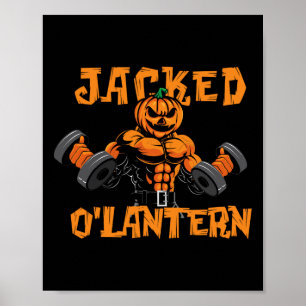 Poster Jacked O'lantern Halloween Gym Entraînement Soulag