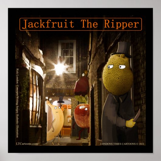 Poster Jackfruit le Ripper Drôle Rick Londres (Devant)