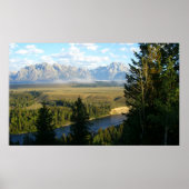 Poster Jackson Hole Mountains et River (Devant)