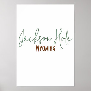Poster Jackson Hole, Wyoming Souvenir de Voyage