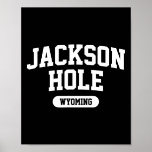 Poster Jackson Hole Wyoming Tetons Ski de montagne