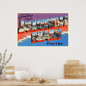 Poster Jacksonville Beach Floride FL Vieux souvenir de vo (Cuisine)