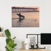 Poster Jacksonville Beach, Floride - Surf (Bureau à domicile)
