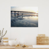 Poster Jacksonville Beach, Floride - Surfer Sunrise (Cuisine)