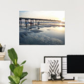 Poster Jacksonville Beach, Floride - Surfer Sunrise (Bureau à domicile)