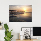 Poster Jacksonville Beach Sunrise - Pier (Bureau à domicile)
