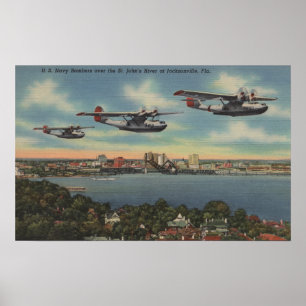 Poster Jacksonville, FL - Bombardiers de la Marine au-des