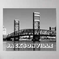 Jacksonville Florida Bridge Photo noir et blanc