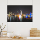 Poster Jacksonville Florida Skyline (Cuisine)