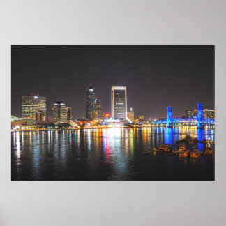 Poster Jacksonville Florida Skyline