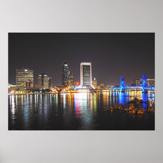 Poster Jacksonville Florida Skyline (Devant)