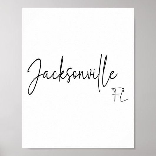 Poster Jacksonville Floride Ca Rétro  (Devant)