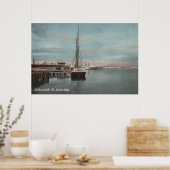 Poster Jacksonville, Floride - Vue du port avec (Cuisine)