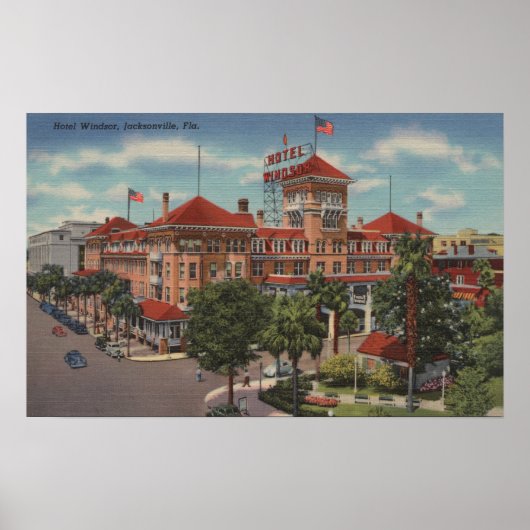 Poster Jacksonville, Floride - Vue extérieure de l'hôtel (Devant)