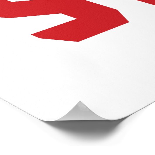 Poster Jacksonville State University JAX STATE Bold Red (Coin)