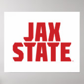 Poster Jacksonville State University JAX STATE Bold Red (Devant)