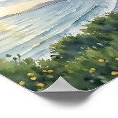 Poster Jaco Beach Costa Rica Watercolor (Coin)