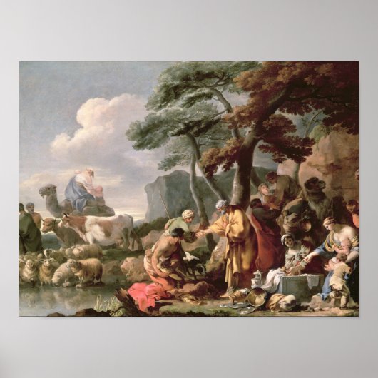 Poster Jacob enterrant les dieux étranges sous le chêne (Devant)