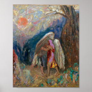 Poster Jacob et l'Ange Odilon Redon