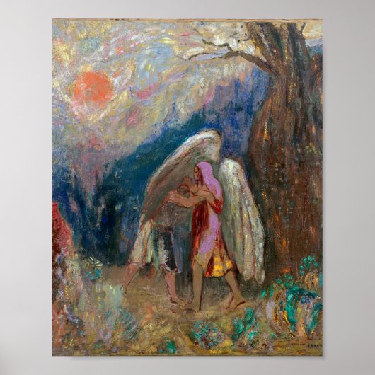 Poster Jacob et l'Ange | Odilon Redon | (Devant)