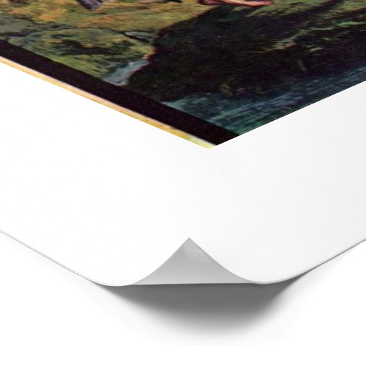 Poster Jacob Lutte Avec Angel Par Eugene Delacroix (Coin)